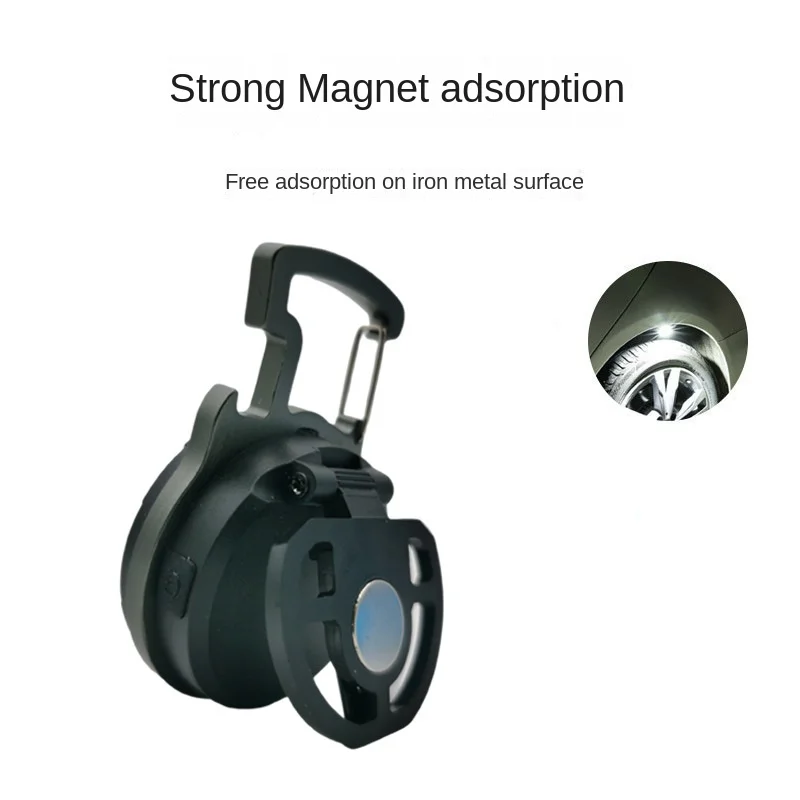 COB Small Keychain Work Light 1000Lumens Rechargeable Keychain Mini Flashlight with Bracket Bottle Opener