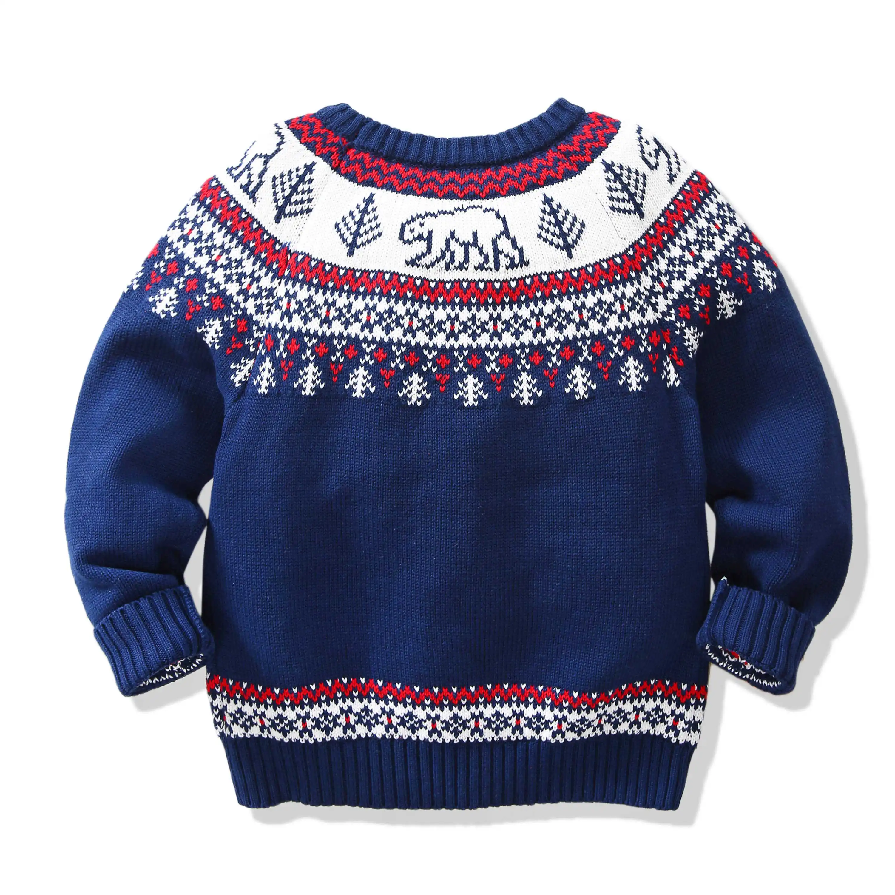 
Autumn Winter Children Pure Cotton Sweater Cartoon Pattern Christmas Toddler Clothes 