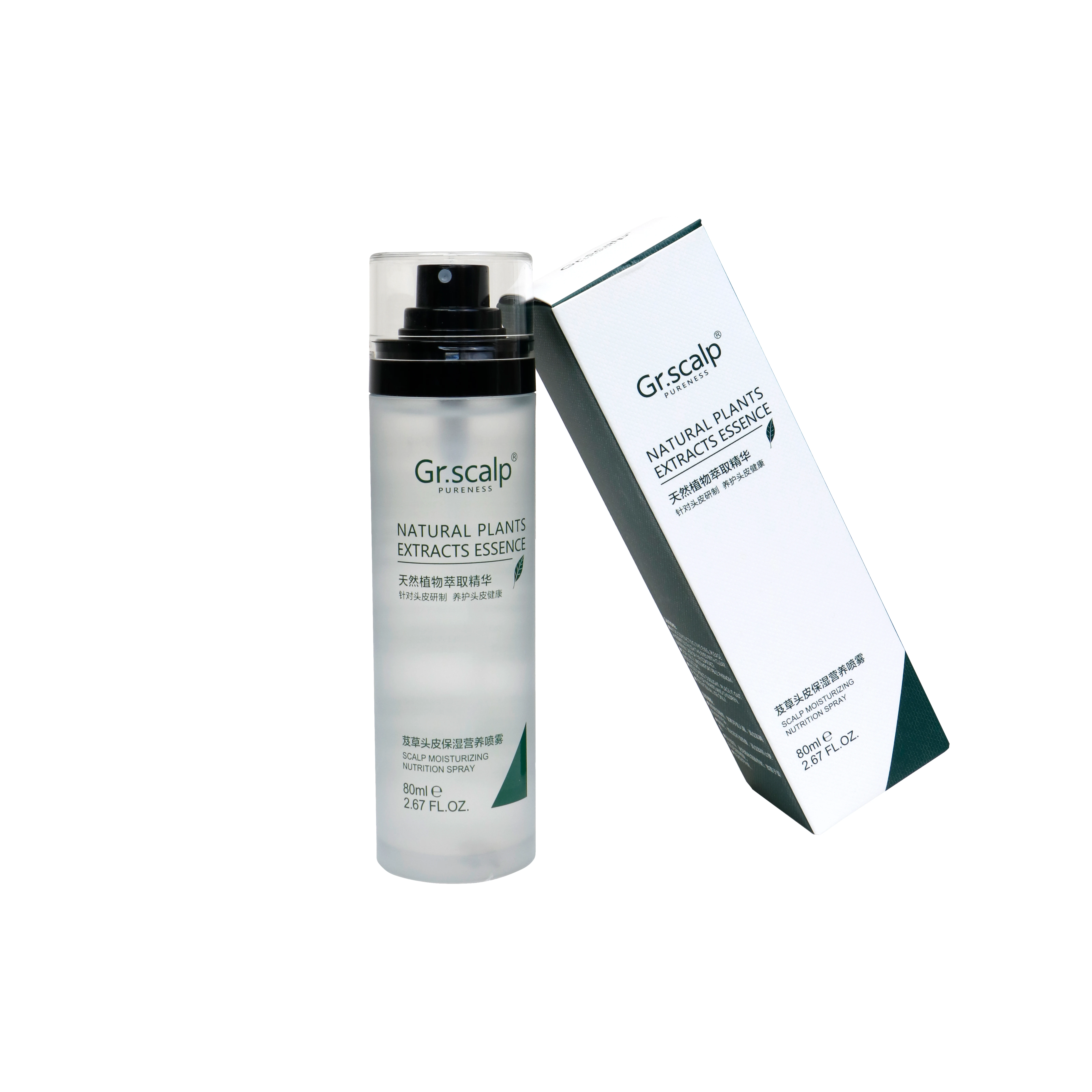 High quality transparent liquid bottled hair scalp moisturizing nutrition spray for adults