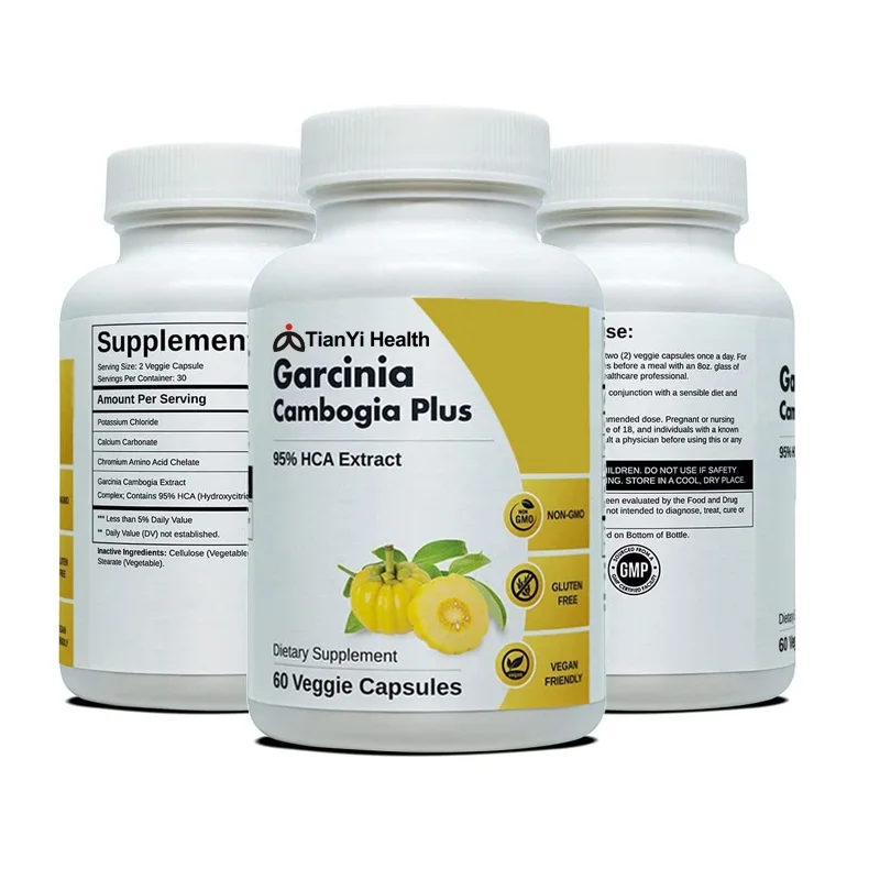 Slimming Weight Loss Garcinia Cambogia Capsules 95% HCA Hydroxycitric Acid Capsules