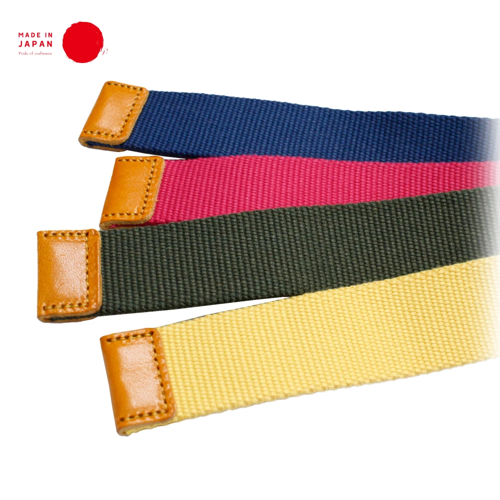 
[ Gevaert ] Aluminium Friction Buckle Tape Belt - Made in Japan 