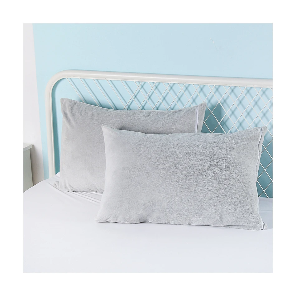 
 Оптовая продажа, наволочка из кораллового флиса для пожилых людей, водонепроницаемая, 100% полиэстер, защита от аллергии и постельных клопов  