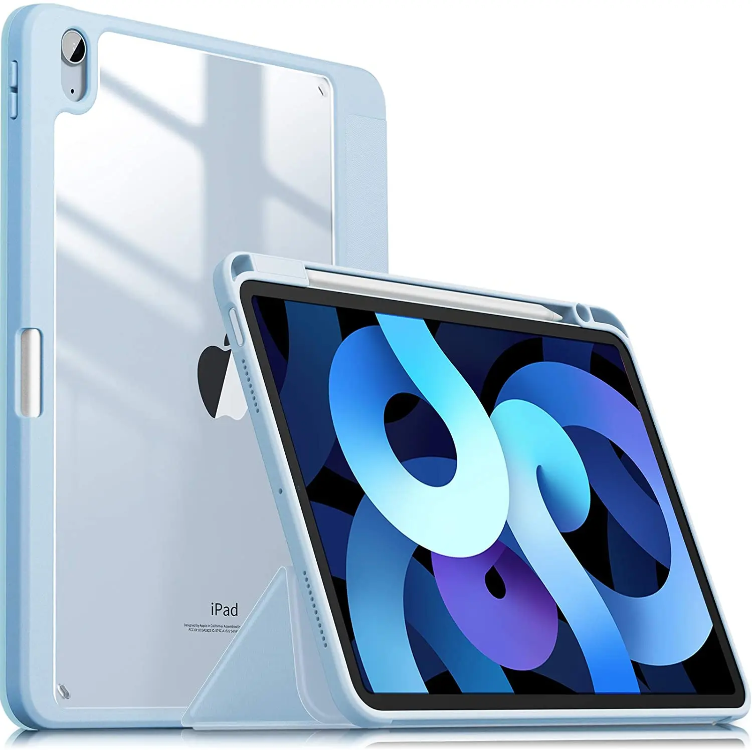 Compatible with iPad Air 4 2020  Shockproof Case Clear Transparent Back Fit for iPad Air 4 10.9 inch 2020