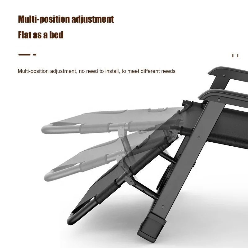 Outdoor Adjustable Folding Zero Gravity Recliner Lounge Chair Relaxing Garden Office Camping Beach Lounge Chair