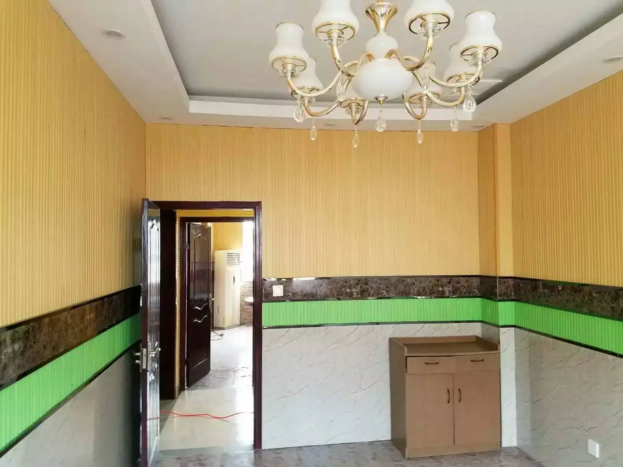 Bamboo Fiber Grille 150*17 Concave and Convex Design Wood Plastic Decorative