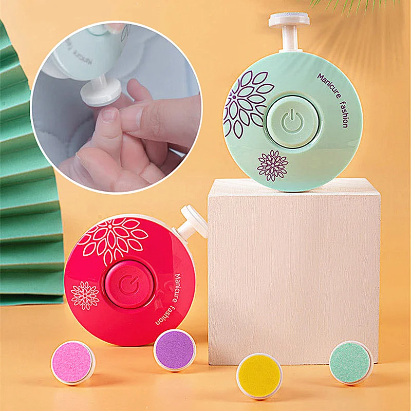 3 in 1 New Baby Electric Nail Trimmer Kid Nail Polisher Tool Baby Care Kit Manicure Set Fingernails Polish Nail Clippers