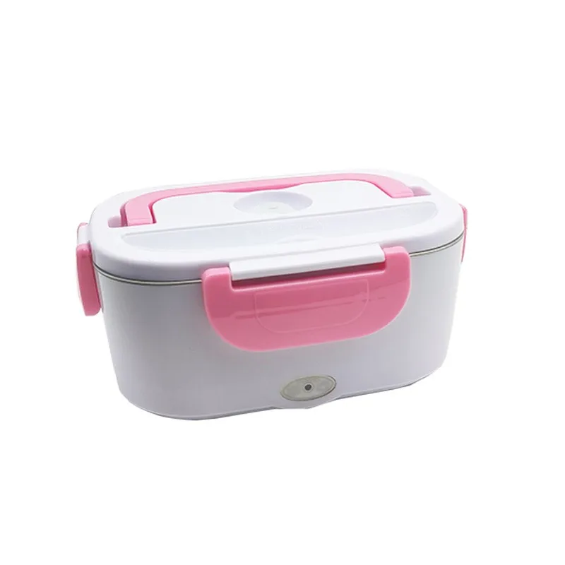 Electric Lunch Box with 2 compartments Inner for Car Truck 110V/220V/12V/24V Food Warmer Stainless Steel Container