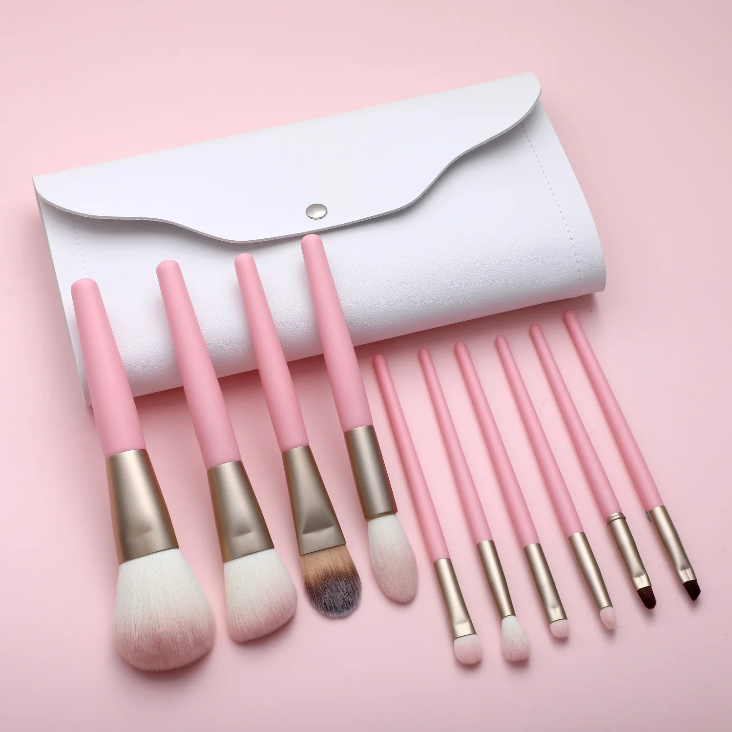 
Professional private label custom pink makeup brush set with case 