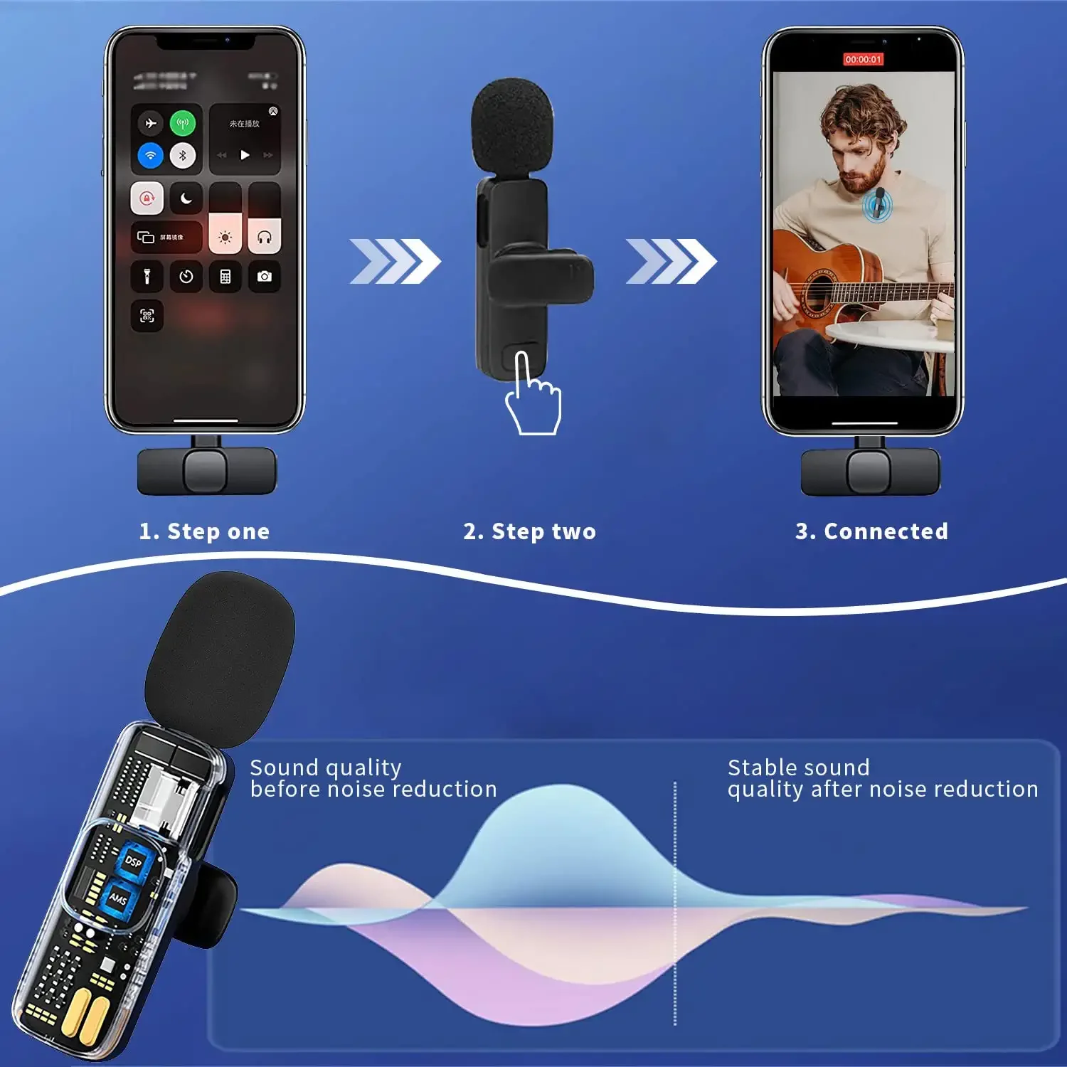 2,4G беспроводной петличный живой микрофон веб-курс на открытом воздухе интервью короткое видео съемки Tik Tok видео Приемник звука