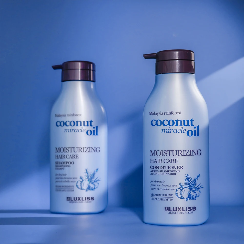 Luxury High Quality Hair Care Product Organic Coconut Oil Hair Treatment For Damaged Hair Shampoo and Conditioner Spray Set