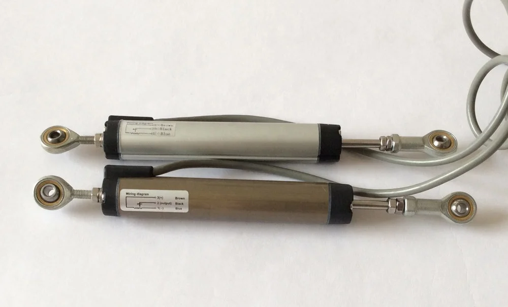 Rod Eye End linear Actuated Position Travel Sensor 50mm 10mm 200mm 300mm