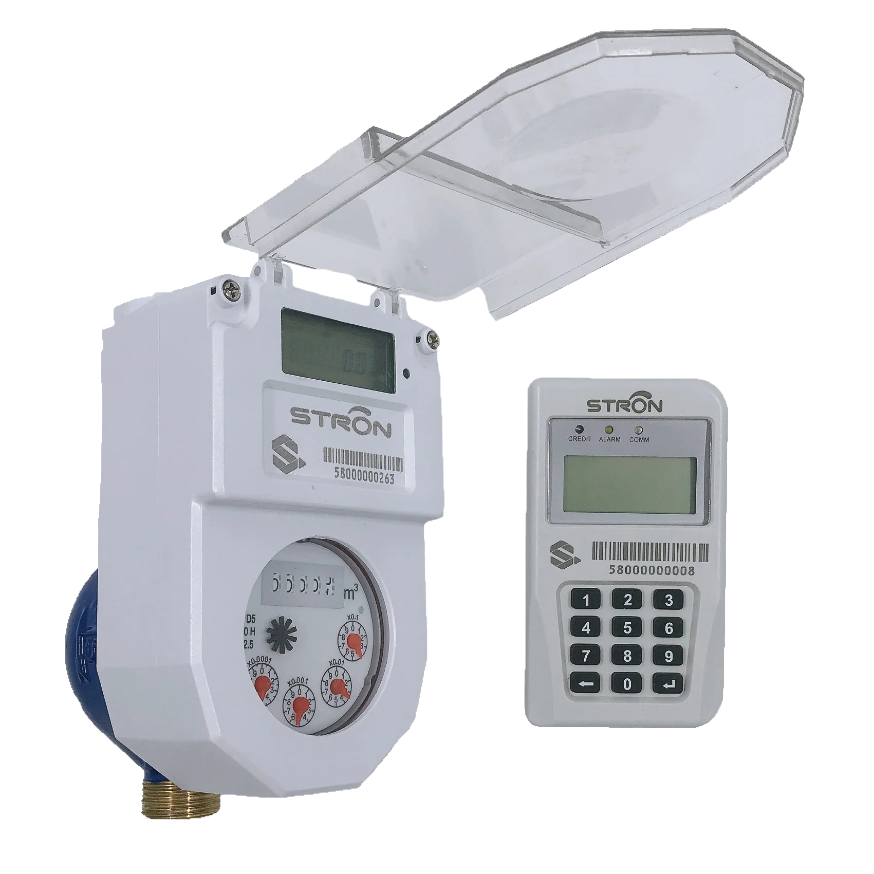 DN15mm Prepaid water meter with split CIU
