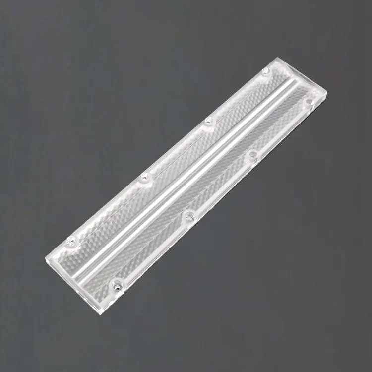 Прямоугольный Тип поликарбоната 3030 светодиодная линза 286x61 мм линейные Тир-оптические линзы для внутреннего освещения