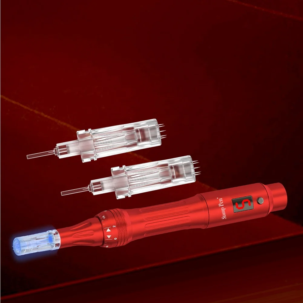 Популярная Новейшая электрическая ручка для дермапен с защитой от потеков, беспроводная микрообработка с 7 различными биосветодиодами