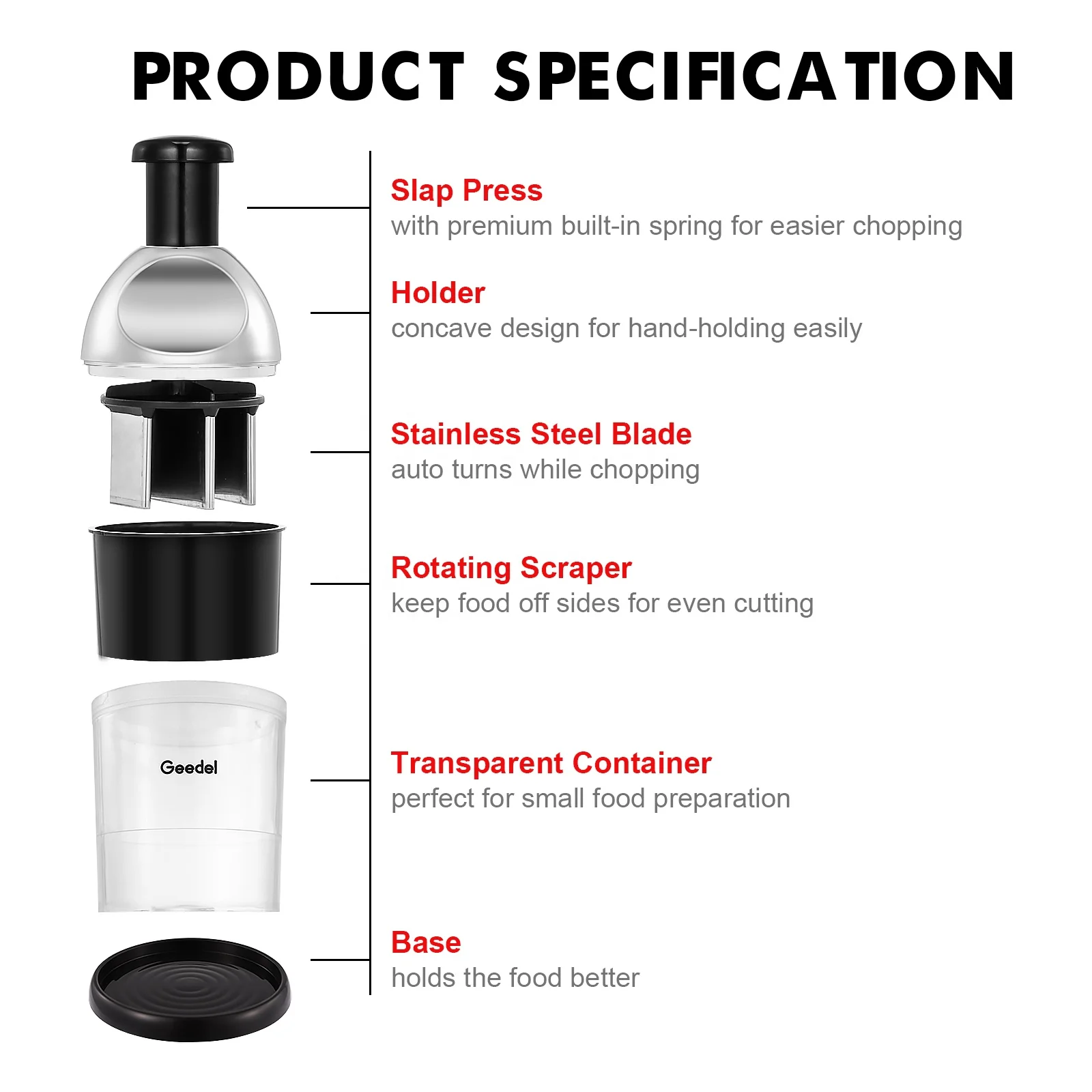 Food onion chopper hand slap food manual chopper vegetable chopper