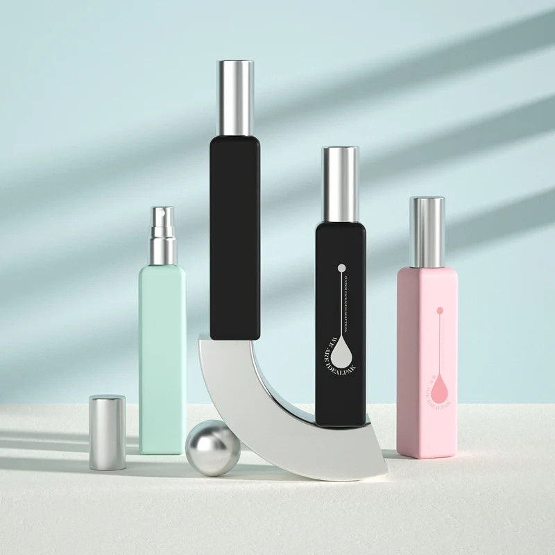 Custom Logo Mini Parfum Bottles Empty 15ml Luxury Square Glass Spray Perfume Bottle