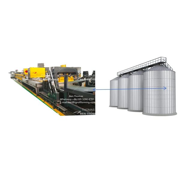 Labor saving grain storage bin corrugated sidewall panel production line grain steel silo body sheet roll forming line