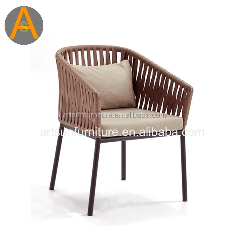 Мебель для кафе, обеденный стул для патио, ротанговый шнур, уличный садовый стул, Современный Патио, балкон, ресторан, ротанговый/Плетеный