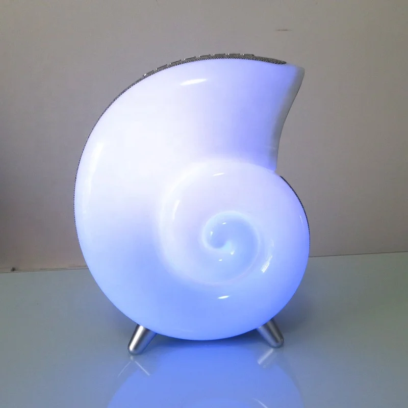 Lonvel 2024 App Control Conch Music Light Led Speaker Portable Rgb Light Wireless Speaker With Built-in Battery White Noise