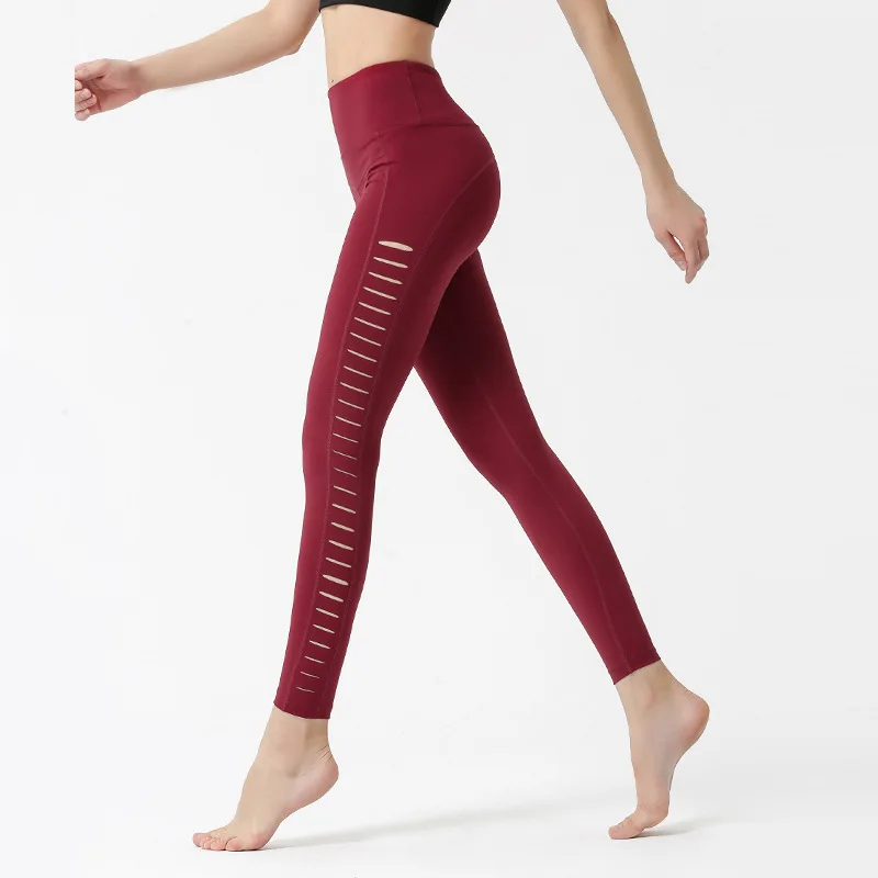 
HJ High-elastic Dance Pants Moisture Wicking Hip Hop Breathable Ladies Fitness Yoga Skin Tights Leggings 