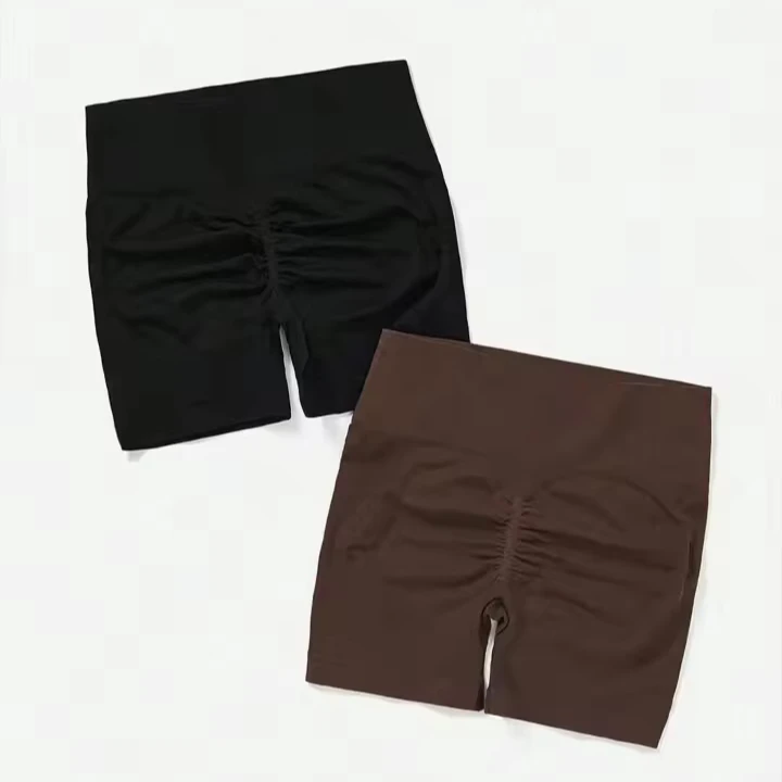 8 Solid Seamless Push Up Sports Fitness High Waist Shorts Yoga Shorts Leggings for Women Running Training Short