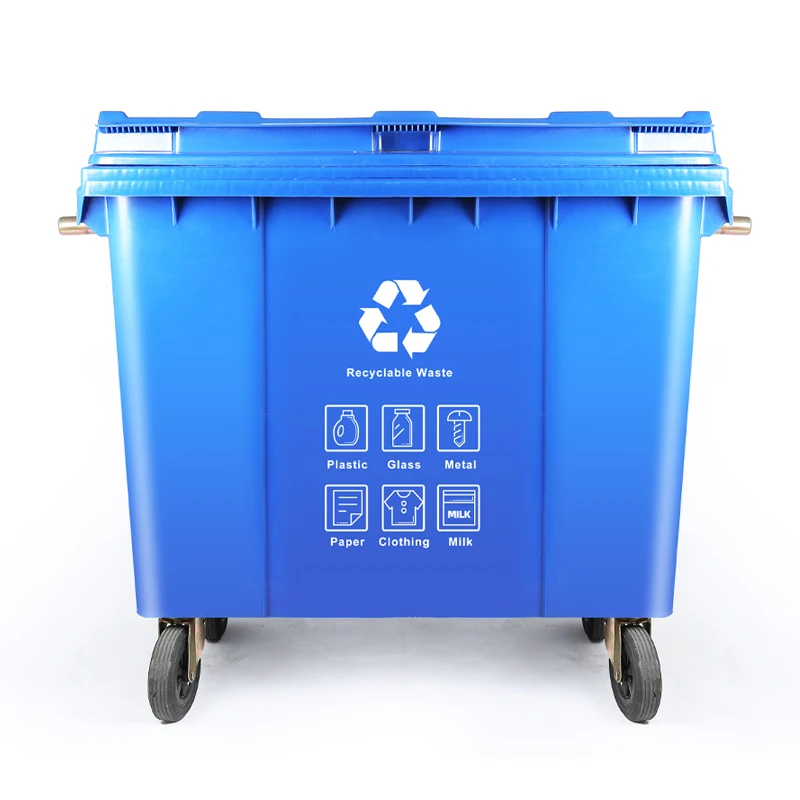 660L Waste bin container outdoor industrial dustbin garbage can
