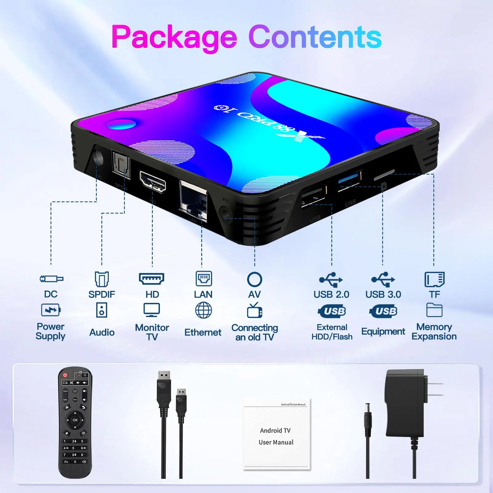 2024 Syta X88 Pro10  Android 11.0 Set Top Box 2GB 16GB Wifi 2.4 G/5G i 4K BT4.1 RK3318 chip Smart TV Receiver