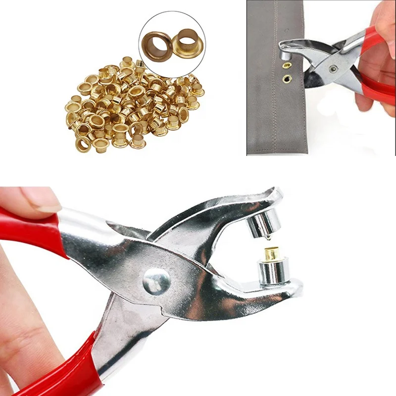 4MM-5mm Eyelet Hole Punch Plier Kit Button Plier for Fabric leather cardboard