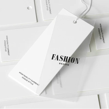 OEM Design Transparent Foil PVC Hang Tags Custom Garment Apparel Swing Tags For Clothing And Bags