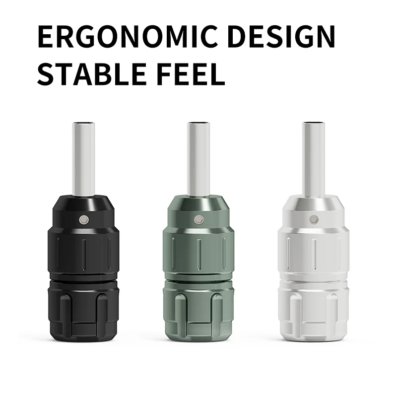 POPEIRONS Tattoo Machine Self locking Grip 25mm Anti slip and Aesthetic Design Stainless Steel Needle Tube