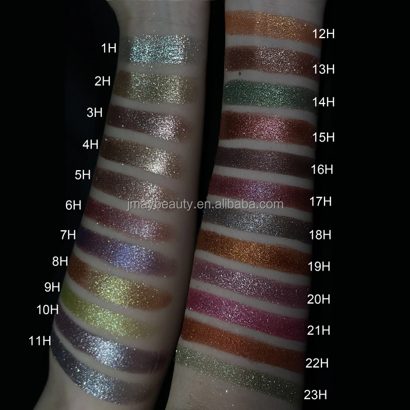 Metallic Glitter Eye Shadow Silver Green Custom Logo 26mm Highly Pigmented Highlighter Sparkle Diamond Eyeshadow