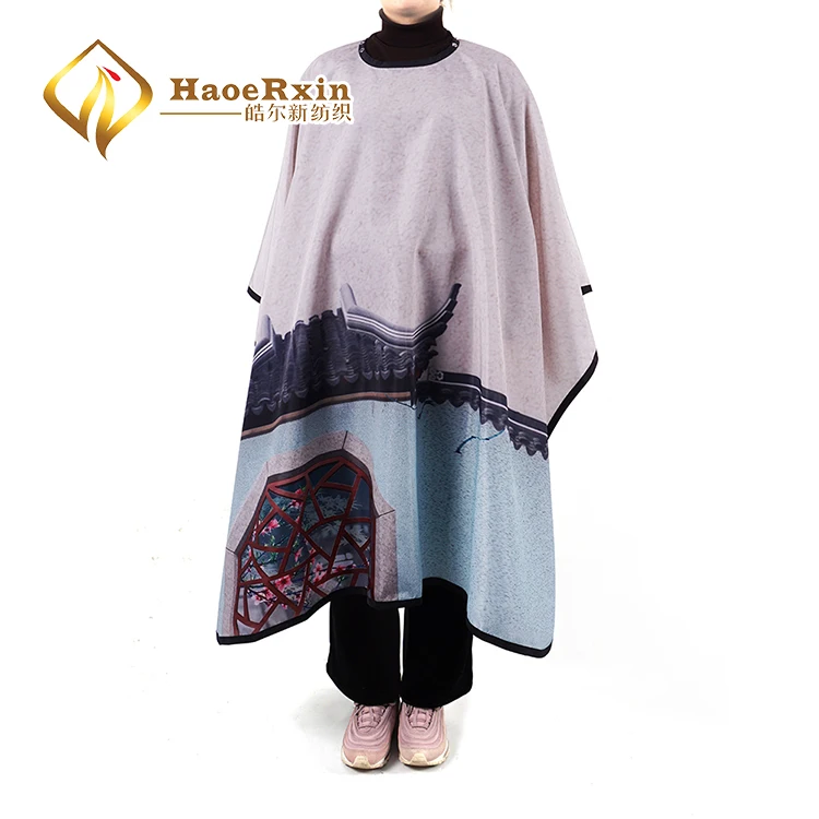 New pattern ODM personalized luxury hair cutting salon custom barber cape