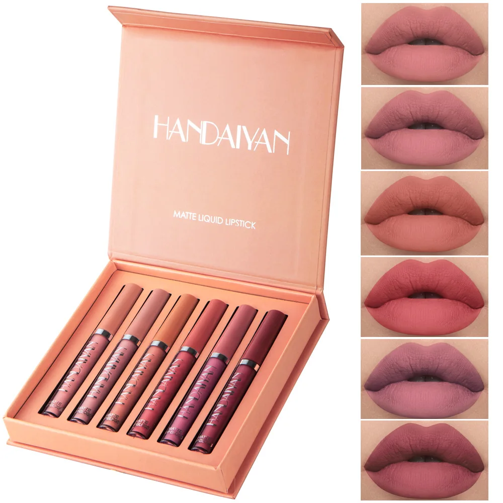 HANDAIYAN Wholesale Waterproof Liquid Woman Lipstick Set Mate Lipsticks Long Lasting