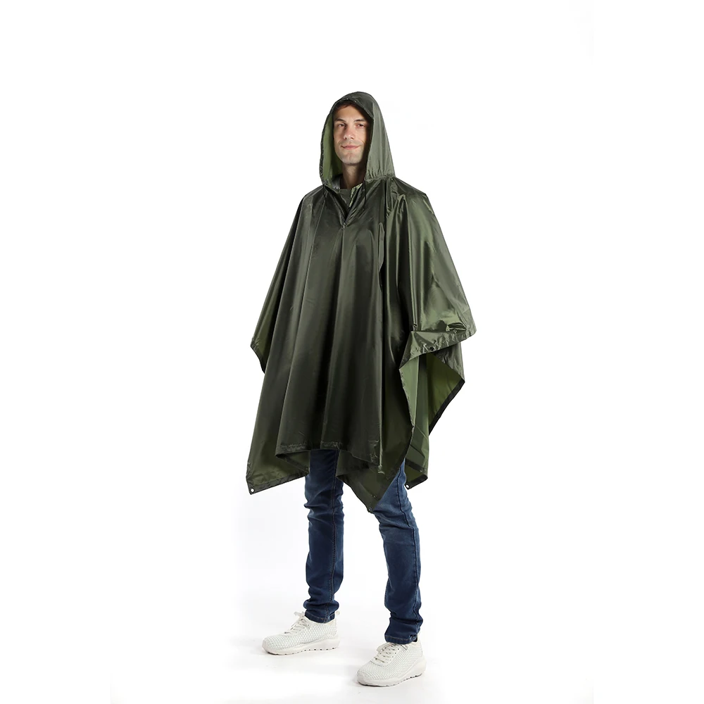 Most popular rain coat polyester rainwear with high quality 100% waterproof raincoat military poncho
