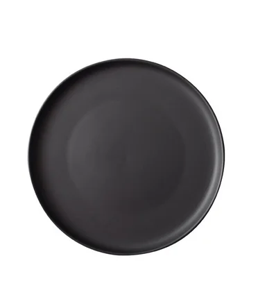 Western Style Matte Black Plate Ceramic Round Porcelain Dinner Dishes Bone China Food Plate Dinnerware For Salad Pasta