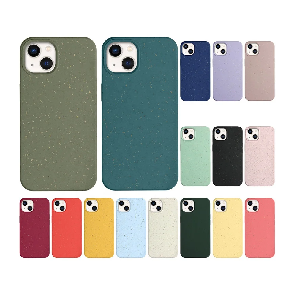 Перерабатываемая биоразлагаемая Красивая задняя крышка мобильного телефона для iPhone 11 12 13 Pro Max, ударопрочный чехол с гравировкой для iPhone13, чехол