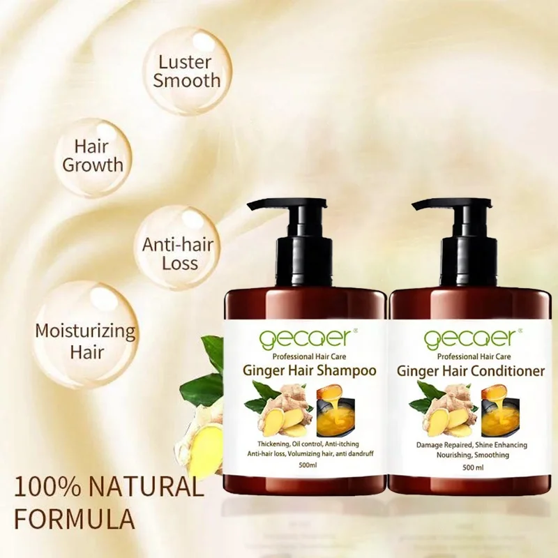 Wholesale Ginger organic fast Hair Growth Shampoo For Thinning Hair Anti Hair Loss Shampoo And Conditioner