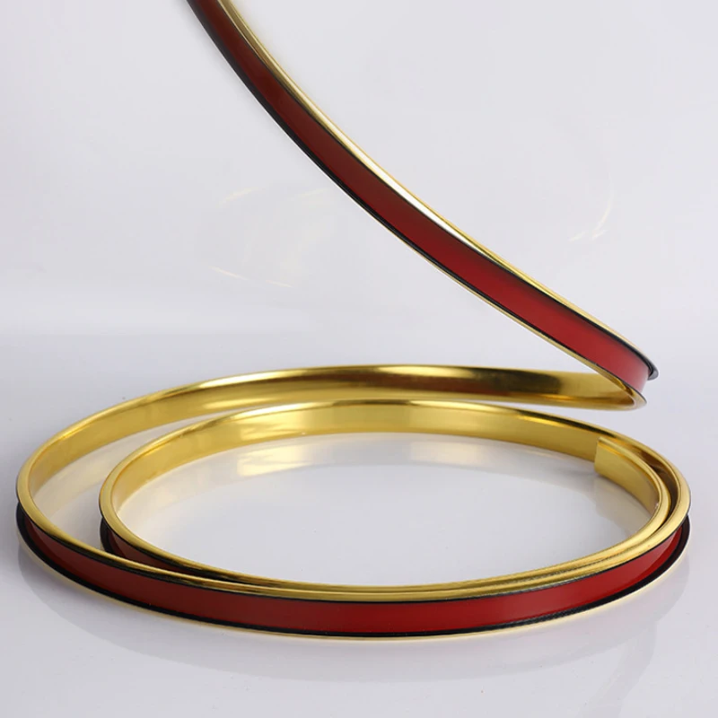 14.167 Wholesale 3M Furniture Decorative Plastic Strips Decorative Sofa Strip Trim Chrome Golden Silver PVC Edge Banding Tape