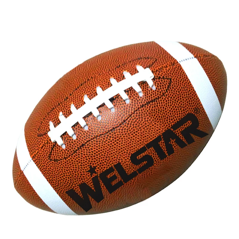 Manufacturer Custom logo PVC leather football professional rugby size 9 american football