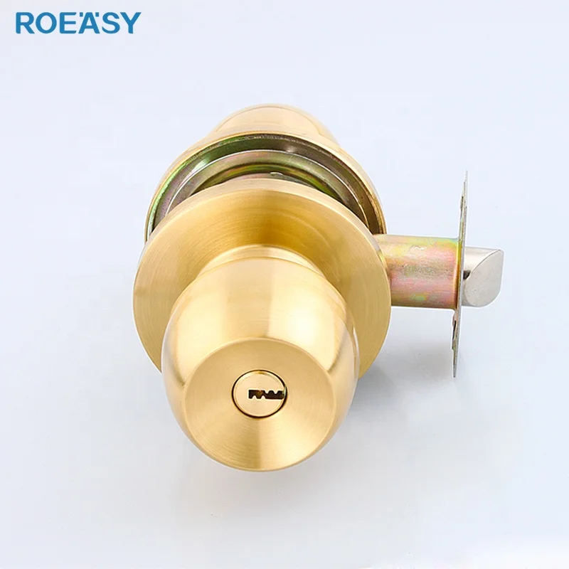 Цилиндрическая дверная ручка ROEASY 5831-SB-ET из нержавеющей стали замок для спальни ванной входной