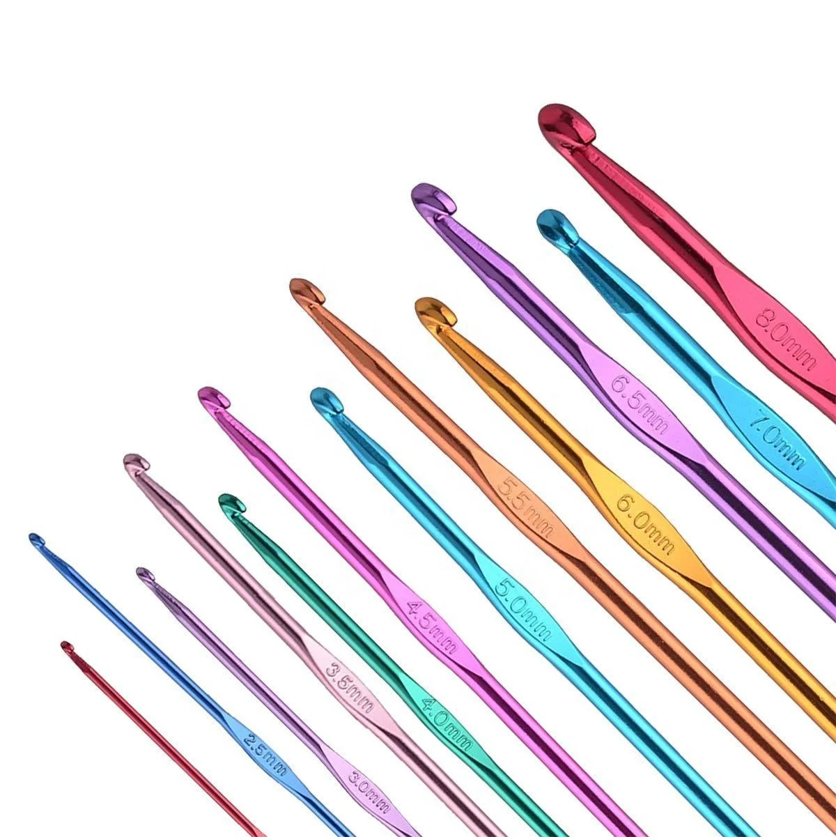 
Hot Sale & Various Sizes Chinese High Quality 14PCS Set OPP Bag Crochet Hook Knitting Needle Head Big Hook Crochet 
