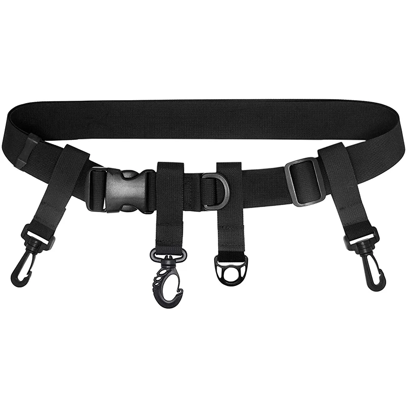 Waterproof Fighting Belt Wader Straps Fly Fishing Wading Belt D Ring and Hook Wader Belt Accessories