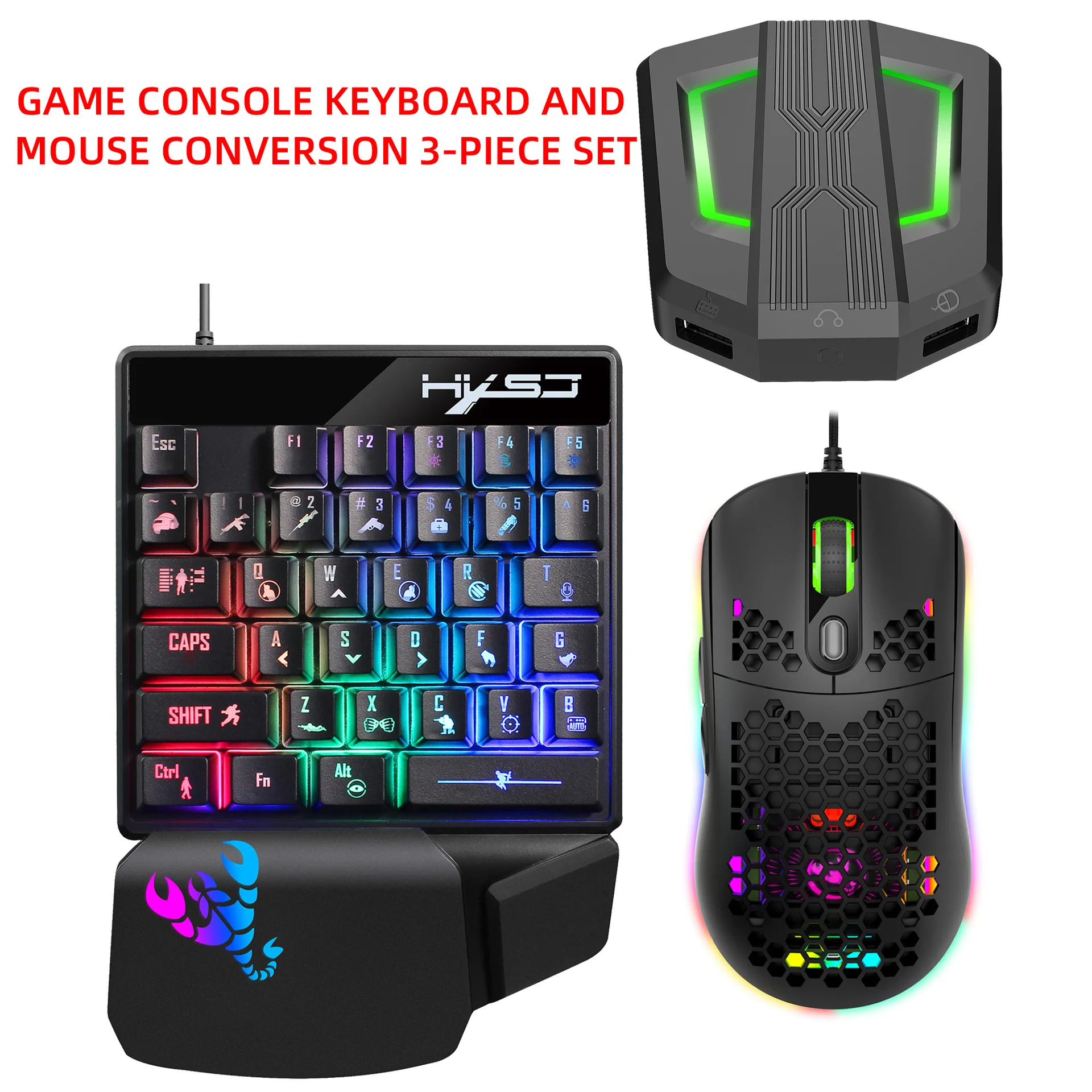 HXSJ P6 Keyboard Mouse Converter Adapter Mouse Keyboard Controller Compatible with PS4/PS3/Xbox One/Xbox 360/N-Switch