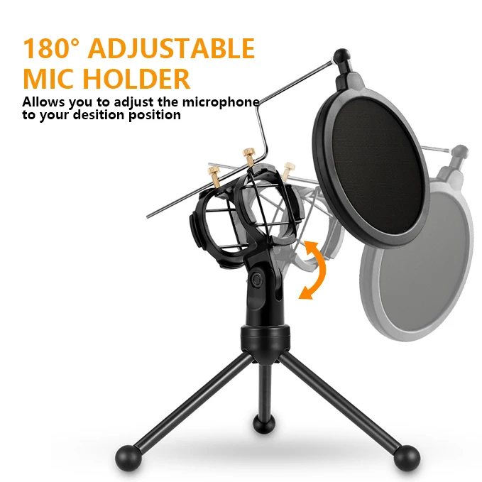 Microphone Isolation Shield Filtre Anti Pop With