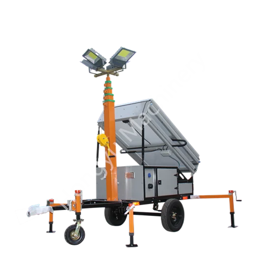 High quality mobile solar surveillance security CCTV camera trailer