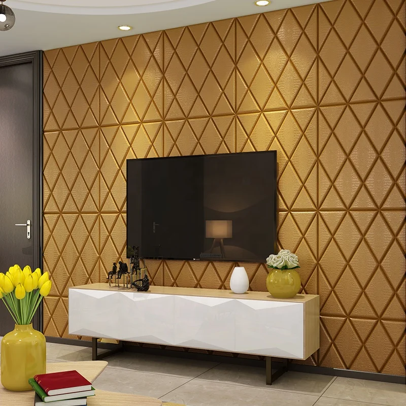 Pure color Good sale promotional deep embossed mural wallpapers