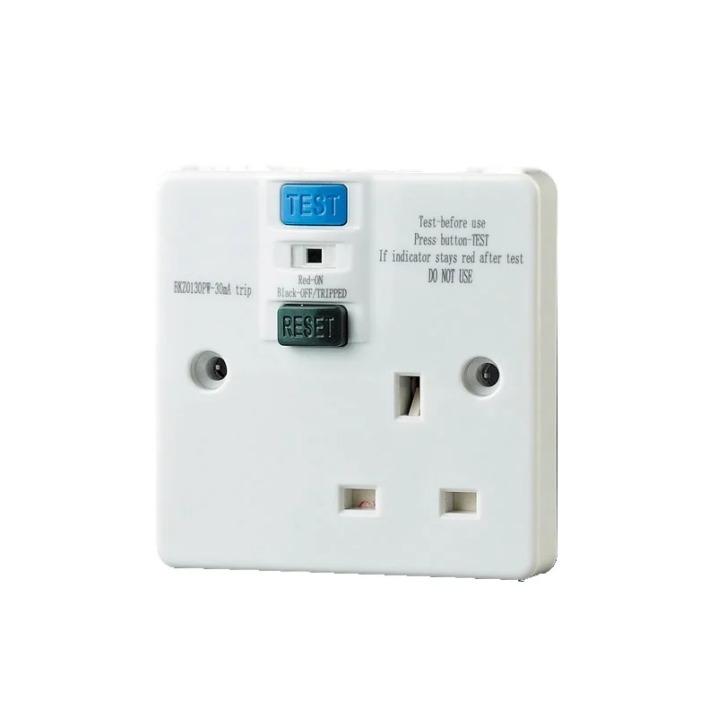 uk type Protector PRCD 1 gang13A switch protected socket outlets