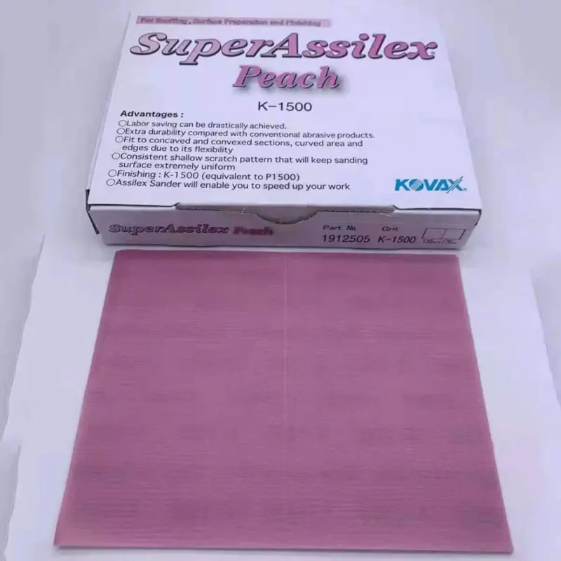 Sauper Assilex Япония 25 шт. прямоугольная наждачная бумага KOVAX для сухой полировки супер тонкий лак абразивная Автомобильная