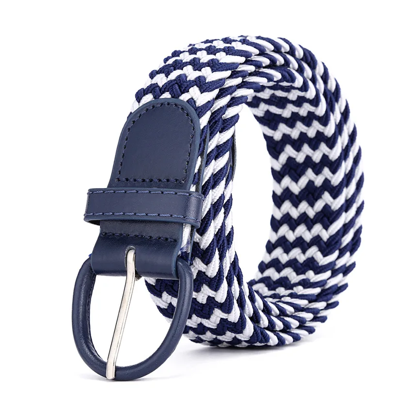 Cheap Fashion Elastic Braided Belts Mens Braces Woven Stretch Braided Knit Belt