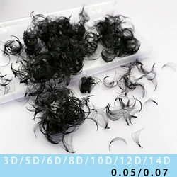 high quality premade fans korean pbt Loose premade volume fans 6D lashes c curl lash